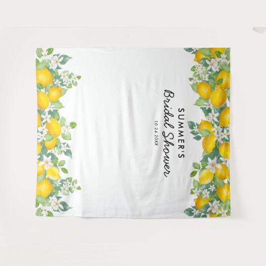 Citrus Lemon Babydusche Foto Hintergrund Wandteppich (Vorderseite (Horizontal))