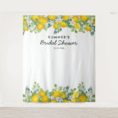 Citrus Lemon Babydusche Foto Hintergrund Wandteppich (Vorderseite)