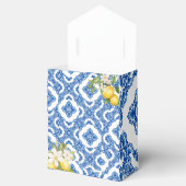 Citrus Lemon Blue Tile Favor Box Geschenkschachtel (Geöffnet)