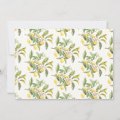 Citrus Lemon Brautparty Advice Card Einladung (Rückseite)