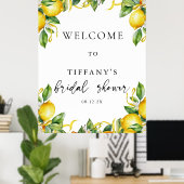 Citrus Lemon Brautparty Begrüßungszeichen Poster (Heimbüro)