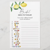 Citrus lemon - Brautparty emoji pickgame (Vorderseite)