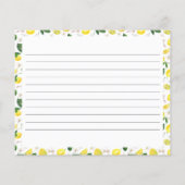 Citrus Lemon Brautparty Rezept Card (Rückseite)