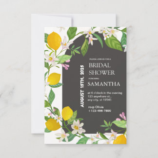 Citrus Lemon Bridal Dusche Einladung