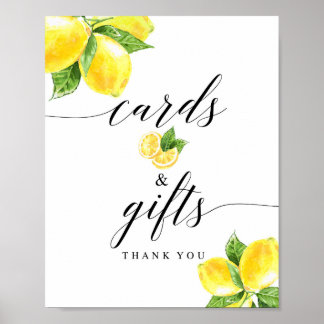 Citrus Lemon Cards and Gifts Sign 8x10" Poster