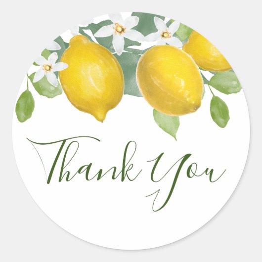 Citrus Lemon Dankeschön für den Sticker (Vorderseite)