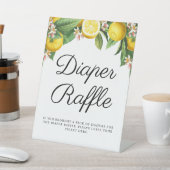 Citrus Lemon Diaper Raffle Summer Baby Dusche Sockelschild (In SItu)