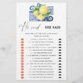 Citrus lemon - Er sagte, sie sagte Brautparty (Vorderseite)