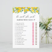 Citrus Lemon Er sagte, sie sagte, Brautparty Game (Stehend Vorderseite)