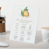 Citrus lemon First Birthday Milestone Geburtstag Sockelschild (In SItu)