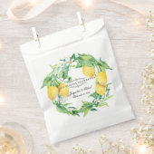 Citrus Lemon Floral Leaf Wreath Hochzeitsempfang Geschenktütchen (Ausgeschnitten)