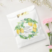 Citrus Lemon Floral Leaf Wreath Hochzeitsempfang Geschenktütchen (Versiegelt)