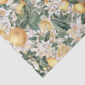 Citrus Lemon Floral Watercolor Babydusche Seidenpapier (Detail)