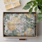 Citrus Lemon Floral Watercolor Babydusche Seidenpapier (Geschenk)