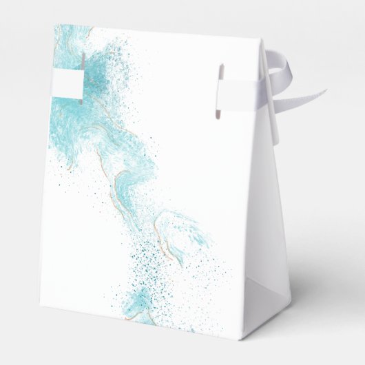 Citrus Lemon Floral Watercolor Geschenkschachtel (Rückseite)