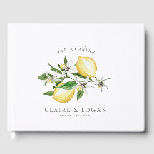 Citrus Lemon Floral Watercolor Wedding