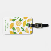 Citrus lemon fruit pattern gepäckanhänger (Vorderseite horizontal)