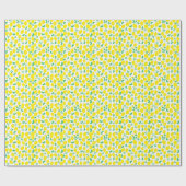 Citrus Lemon Fruit Pattern Throw Kissen Geschenkpapier (Flach)