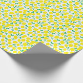 Citrus Lemon Fruit Pattern Throw Kissen Geschenkpapier (Ecke)