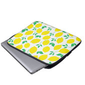 Citrus Lemon Fruit Pattern Throw Kissen Laptopschutzhülle (Vorne Knopf)