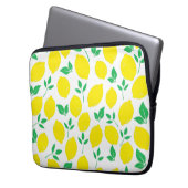 Citrus Lemon Fruit Pattern Throw Kissen Laptopschutzhülle (Vorderseite Links)