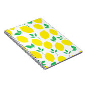 Citrus Lemon Fruit Pattern Throw Kissen Notizblock (Rechte Seite)