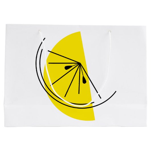 Citrus Lemon Geschenktasche groß Große Geschenktüte (Rückseite)