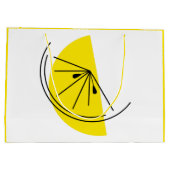 Citrus Lemon Geschenktasche groß Große Geschenktüte (Rückseite)
