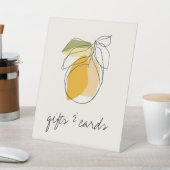 Citrus Lemon gibt Karten Table Brautparty Sockelschild (In SItu)