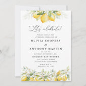 Citrus Lemon Hochzeitseinladung Einladung (Vorderseite)
