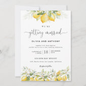 Citrus Lemon Hochzeitseinladung Einladung (Vorderseite)