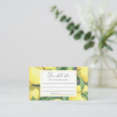 Citrus Lemon - Ideenaustausch Datum jar Begleitkarte (Stehend Vorderseite)
