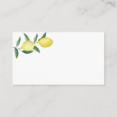 Citrus Lemon - Ideenaustausch Datum jar Begleitkarte (Rückseite)