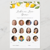 Citrus Lemon Labor oder Liebe Baby Duschkarte (Vorderseite)