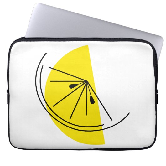 Citrus Lemon Laptop-Ärmel Laptopschutzhülle (Vorderseite)