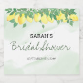 Citrus Lemon Lässiges Skript Personalisiert Alkoholflaschenetikett (Einzelnes Label)