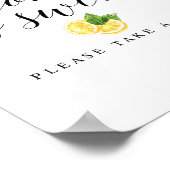 Citrus Lemon Liebe ist Sweet Sign 8x10" Poster (Ecke)