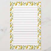 Citrus Lemon Limon Lined Briefpapier (Vorderseite)