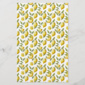 Citrus Lemon Limon Lined Briefpapier (Rückseite)