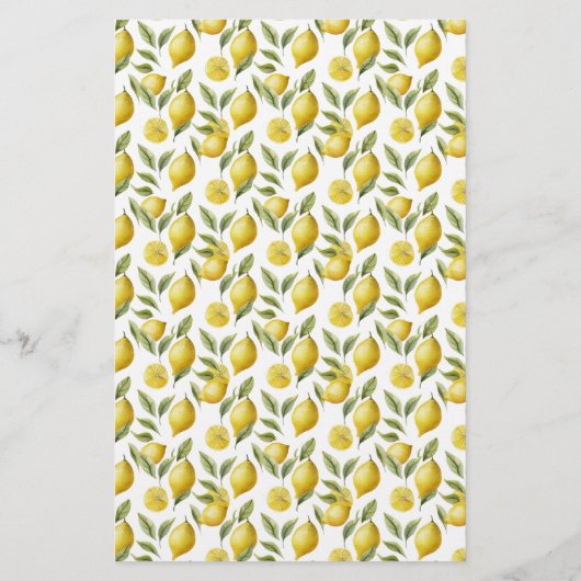 Citrus Lemon Limon Lined Briefpapier (Rückseite)