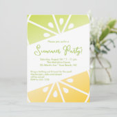 Citrus Lemon Limon Summer Party Einladung (Stehend Vorderseite)