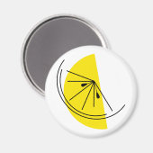 Citrus Lemon Magnet rund (Vorderseite/Rückseite)