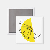 Citrus Lemon Magnetquadrat Magnet (Vorderseite/Rückseite)