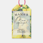 Citrus Lemon - Mama's wichtigste Babydusche Geschenkanhänger (Vorderseite)
