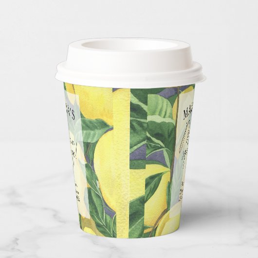 Citrus Lemon - Mama's wichtigste Babydusche Pappbecher (Rechts)