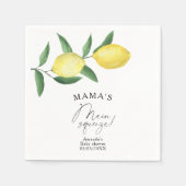 Citrus Lemon - Mama's wichtigste Babydusche Serviette (Vorderseite)