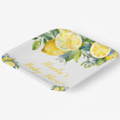 Citrus Lemon Mediterrane Babydusche Pappteller (Gewinkelt)