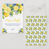 Citrus Lemon Mediterranean Baby Show Diaper Raffle Begleitkarte (Vorne/Hinten)