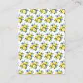 Citrus Lemon Mediterranean Baby Showe Buchungsanfr Begleitkarte (Rückseite)