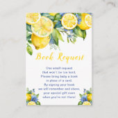 Citrus Lemon Mediterranean Baby Showe Buchungsanfr Begleitkarte (Vorderseite)